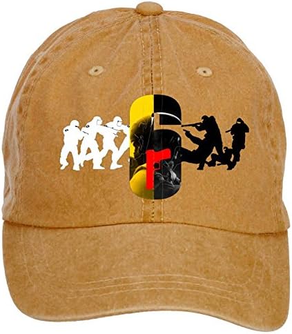 Desig Creato Adjustable Tom Clancys Rainbow Six Siege Poster Designed Baseball Caps for Unisex Brown One Size