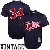 MLB Mitchell & Ness Kirby Puckett Minnesota Twins 1991 Authentic Throwback Mesh Batting Practice Jersey - Navy Blue (XXXX-Large)