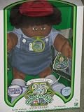 Cabbage Patch Kids 25th Anniversary Limited Edition African-American Boy Doll with Dark Brown Hair, Red Cap and Pacifier