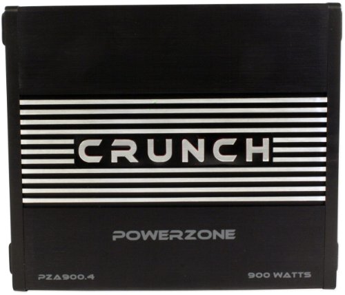 Crunch Power Zone PZA900.4 4 Channel Amplifier 115 x 4 @ 4 OHMS, 225 x 4 @ 2 OHMS - 450 x 2 @ 4 OHMS with Illuminated Badge On Sale