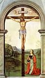 6 x 4 Greeting Card Perugino Crucifixion