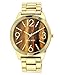 Nine West Women's NW/1584BNGB Brown Tiger Eye Dial Gold-Tone Bracelet Watch