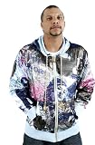Cult 45 Blue Satin Print Hoodie