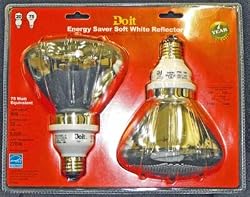 2pk Do It Energy Saver Soft White Reflector 20w Par38 Flood Bulb