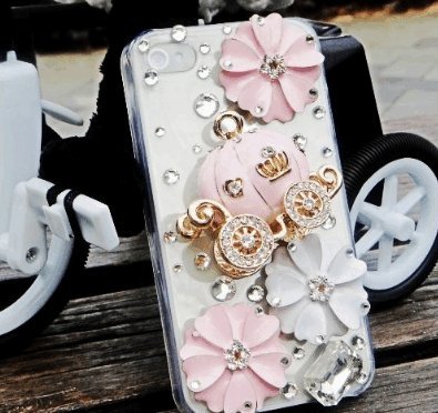 ◆3Dデコ盛り♪♪キラキラ♪ラインストーンケース/iphone5/アイフォン5/専用ケースカバー/かぼちゃの馬車P