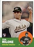 2012 Topps Heritage 374 Tom Milone RC - Oakland Athletics (RC - Rookie Card)(ENCASED MLB Trading Card)