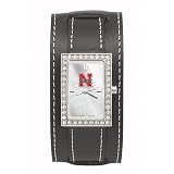 Nebraska Cornhuskers Ladies NCAA Starlette Watch (Wide Leather Band)