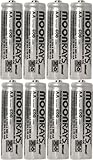 Moonrays 47740SP Rechargeable NiCd AA Batteries for Solar Powered Units, 8-Pack