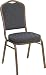 Hercules&trade; Series Crown Back Banquet Stack Chair with Goldvein Frame and Black Patterned Fabric [HF-C01-E26-BK-GG]