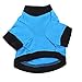 PanDaDa Pet Puppy Dog Blue T-shirt Cat Coat With Black Skull Pattern Clothin...