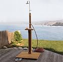 Red CEDAR OUTDOOR PORTABLE SHOWER FOR Pool RV Deck Boat Camp NEW