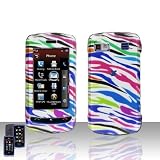 51Fq0zU%2BGoL. SL160  LG Xenon GR500 Cell Phone Rubber Colored Zebra Design Protective Case Faceplate Cover + Free LiveMyLife Wristband