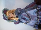 Classical Porcelain Victorian Doll in Blue Taffeta Dress