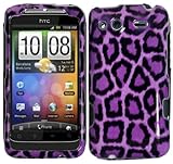 Purple Leopard Hard Case Cover for T-Mobile HTC Wildfire S Marvel
