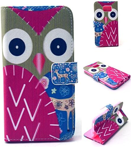 Galaxy S6 Wallet Case,"SMYTU (TM)" [Scratch-Resistant][card slots] [money pocket][stand feature], Ultra Slim Premium Wallet Case with [Magnetic Closure]for Samsung Galaxy S6 G9200-2015 Version(owlv)