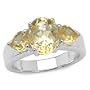 2.70 Carat Genuine Citrine Sterling Silver Ring