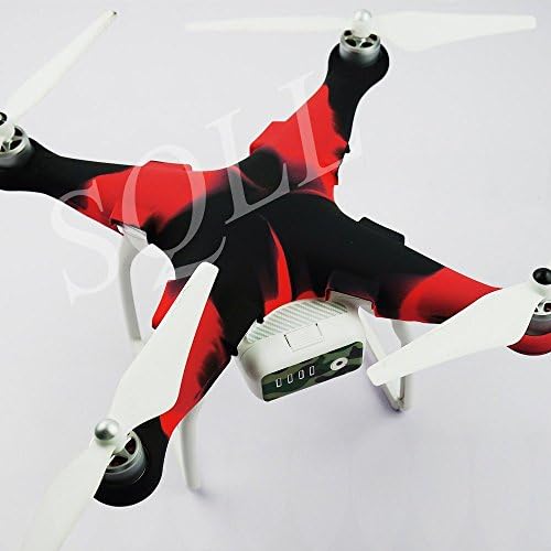 Silicone Protect Case Cover for DJI Phantom 3 Drone (Red/Black)