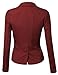 J.TOMSON Womens Fitted Boyfriend Blazer With Trim Detail