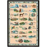 Animal Alphabet 19.5in x 29.5in Framed Print, 19 1/2 x 29 1/2