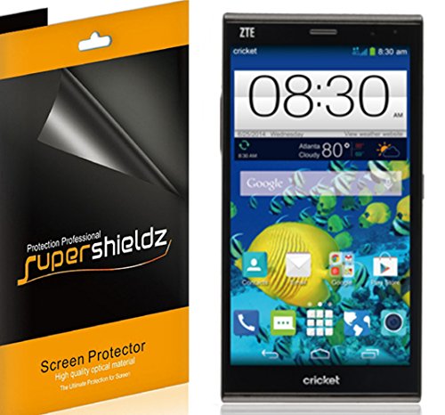 [6-Pack] SUPERSHIELDZ-Anti-Glare & Anti-Fingerprint (Matte) Screen Protector Shield For ZTE Grand X Max / Max+ (Cricket) + Lifetime Replacements Warranty [6-PACK] - Retail Packaging