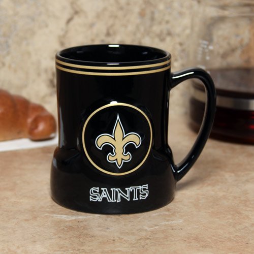 New Orleans Saints 20 Ounce Game Time Sculpted Logo Relief Coffee Mug