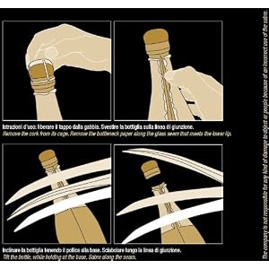how to use the Saber to open a bottle of champagne