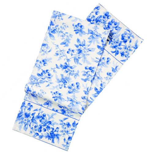 April Cornell 72 Cherry Blossom Blue Table Runner