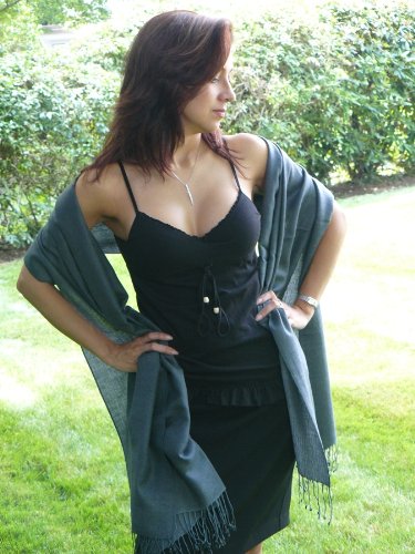 SCARVES- CHARCOAL PASHMINA STOLE from Legend Collections SCARVES- CHARCOAL PASHMINA STOLE from Legend Collections