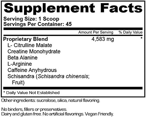 Ubervita W700 Thermogenic Pre-Workout Powder, 216 Gram