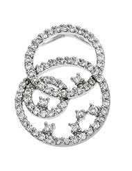 14K White Gold 0.98cttw Round Diamond Pendant
