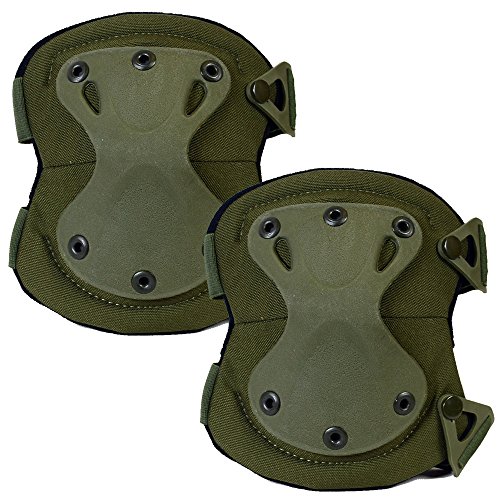 SWAT X-Cap Combat Paintball and Airsoft Knee Pads (OD Green)