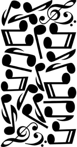 Musical Music Notes Wall Stickers/Appliques/Decals, Black