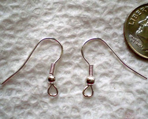 Silver Plated Wires Ear Hooks Make Your Own Earrings! 