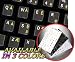 English Us International Keyboard Stickers On Black Background