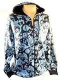 Super Mario Bros. Mens Hoodie Sweatshirt – Blue and Black Star All-Over Design