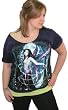 She-Shirt Scoop Neck Style T-Shirt with Purple Fairy in Moonlight Image Women's Sizing