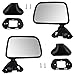 Brock Replacement Pair Set Manual Side View Door Skin Mounted Textured Mirrors Compatible with Pickup Truck w/vent window 8794089141 8791089143