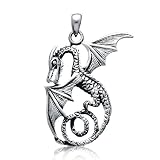 Bling Jewelry Sterling Silver Flying Dragon Pendant