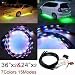 Fuloon (TM) 7 Color LED Under Car Glow Underbody System Neon Lights Kit 36 x 2 & 24 x 2 with Controller