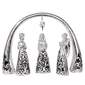 Angelic Reflections nativity Set - Silver (6")