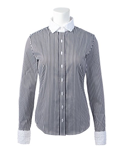 (ナラ カミーチェ)NARA CAMICIE ロンドンストライプクローバーレースシャツ