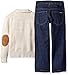 Nautica Boys' Three Piece Set with Woven Shirt, Shawl Cardigan and Denim Jean