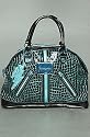 Betsey Johnson The Croc Pot Dome Satchel in Blue,Bags (Handbags/Totes) for Women
