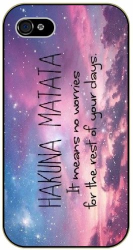 Hakuna Matata - Nebula sky - The Lion King - iPhone 5C black plastic case / Inspiration Walt Disney quotes