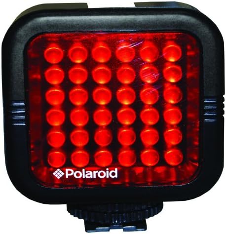 Polaroid Studio Series IR Light Bar –Rechargeable 36 IR LED Light for Use w/ All IR Compatible Cameras & Camcorders – Includes Diffuser Lens, Built-In Li-Ion Battery, Charger & Hot Shoe Mount
