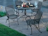Woodard Modesto Wrought Iron Patio Dining Set Woodard Modesto Wrought Iron Patio Dining Set