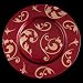 Kabbalah Zohar Charger Dinner Plate (13), Deep Red w Soft Gold Flourishes - 6 Pack
