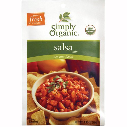 Simply Organic Organic Dip Mixes Salsa Mix Certified Organic, 1-Ounce Packets (Pack of 12)