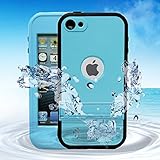 iPod 6 Case iPod 5 Case iPod 5 6 Defender Waterproof Case For Boys Girls Built-in Touch Screen for Dustproof Sweatproof (Blue)