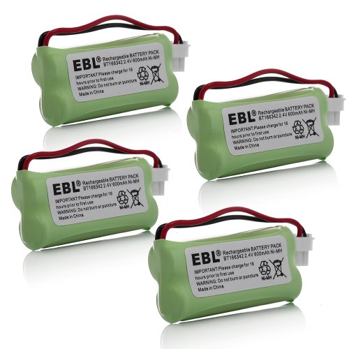 EBL 4 Packs 2 4V 600mAh Cordless Home Phone Battery Replacement Battery